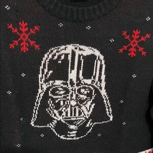 Boys Star Wars Black Crewneck Christmas Sweater